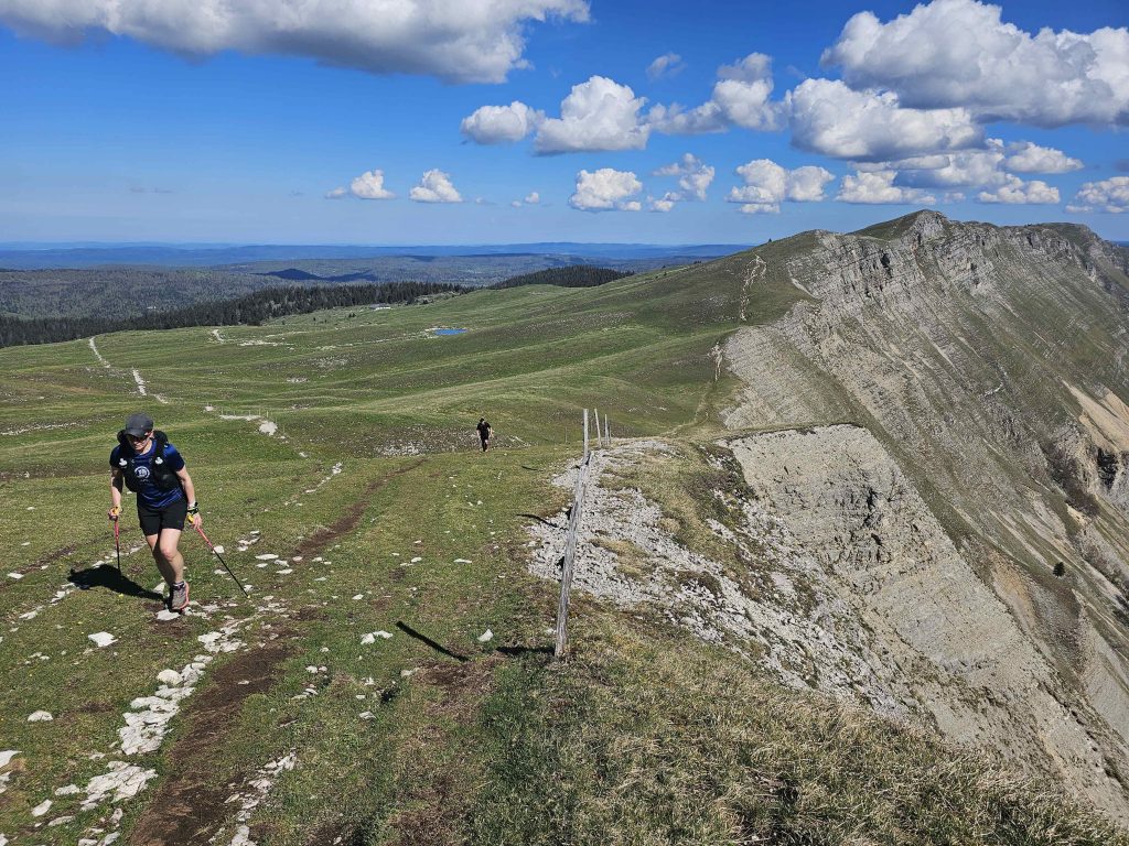 Sur la Haute Chaine du Jura lors du Tour du Lac Léman en trail